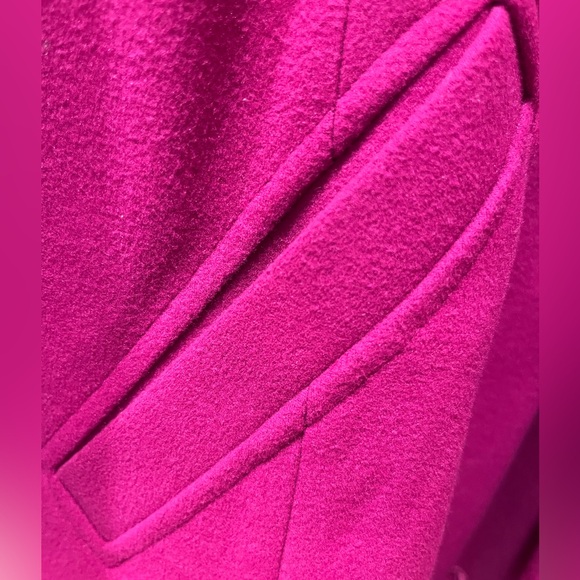 Chico’s double lapel single button overcoat magenta- size 2 - Picture 9 of 13